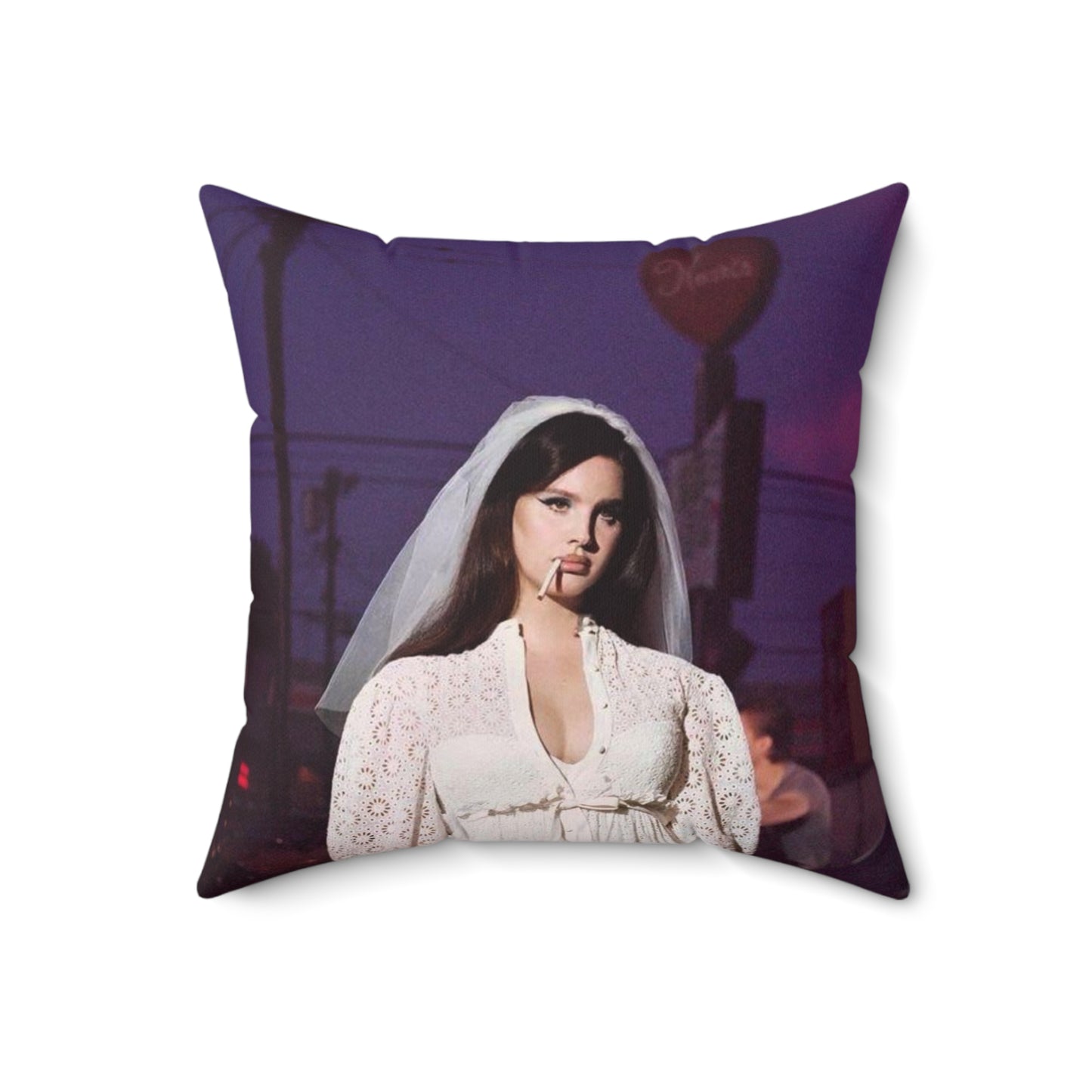 Lana Del Rey Inspired Decorative Pillow - Vintage Bride Design