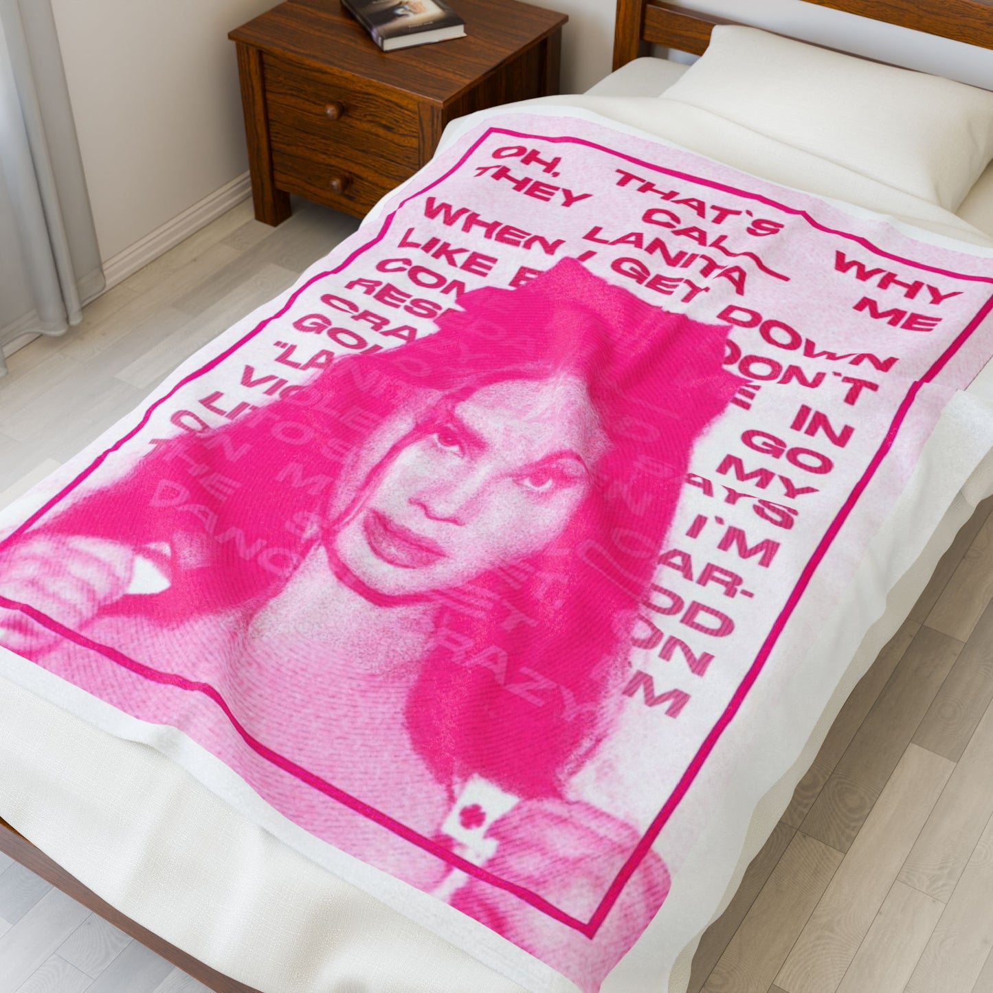 Lana Del Rey Cozy Statement Velveteen Plush Blanket