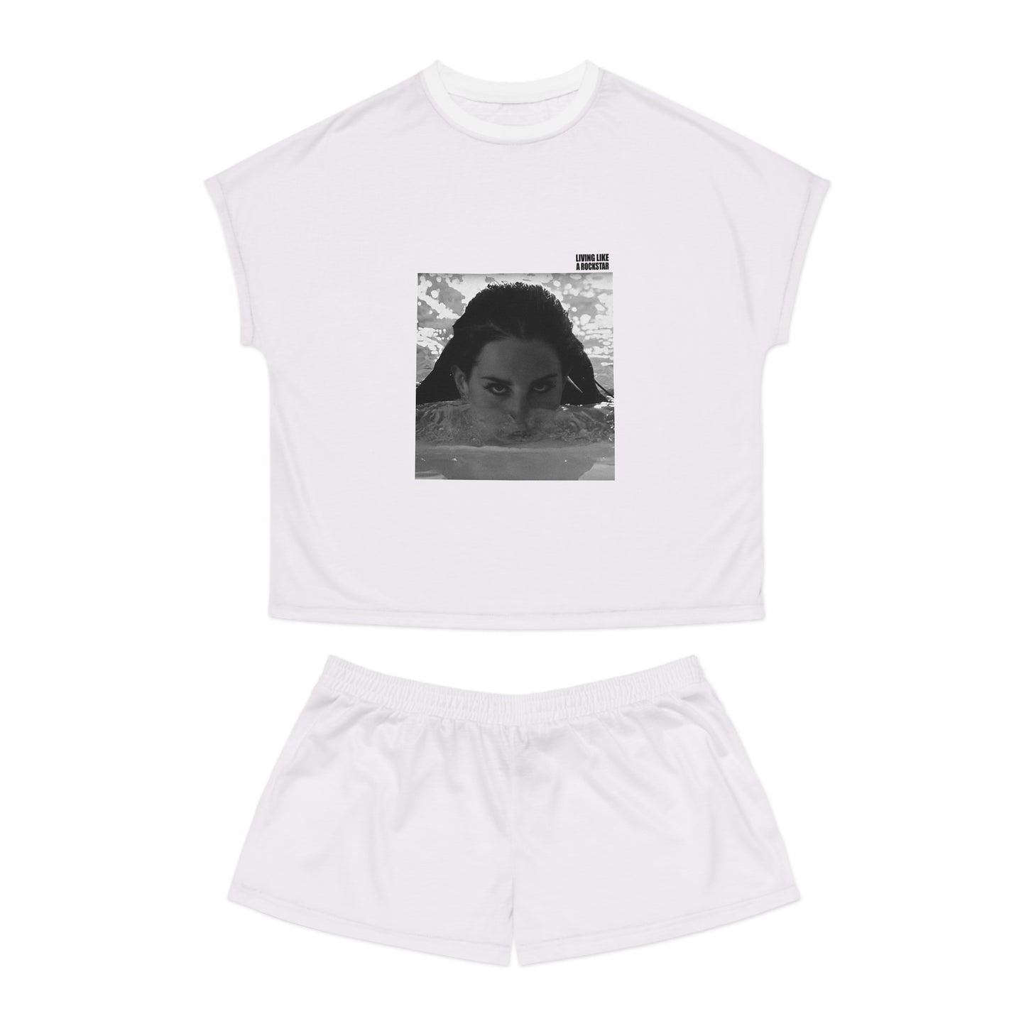 Women's Short Pajama Set - "Living Like a Rockstar"