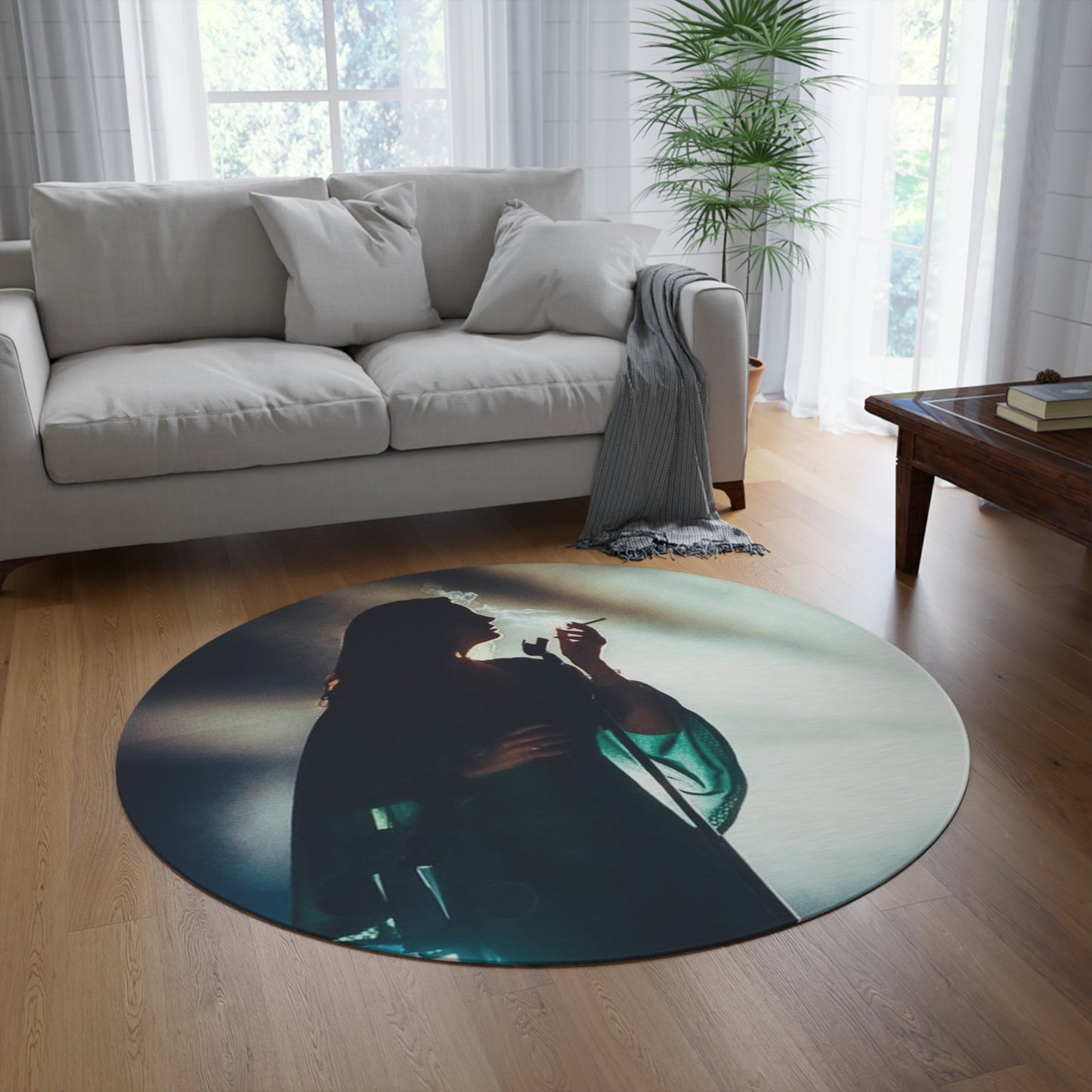 Lana Del Rey Patterned Elegant Round Carpet