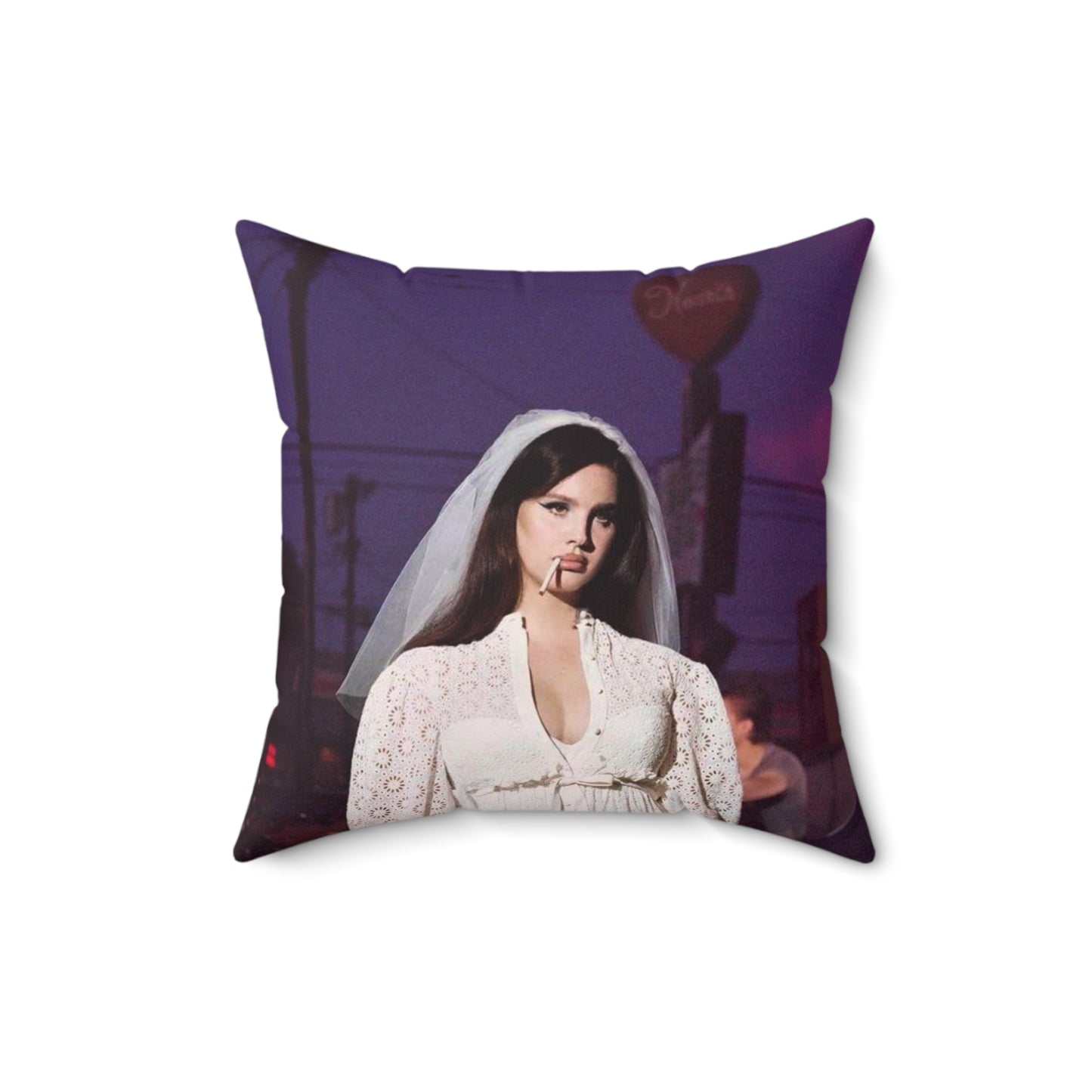 Lana Del Rey Inspired Decorative Pillow - Vintage Bride Design