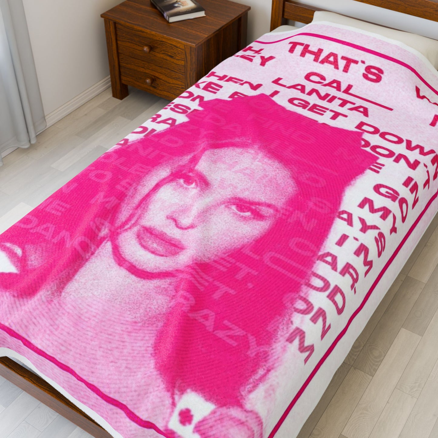 Lana Del Rey Cozy Statement Velveteen Plush Blanket