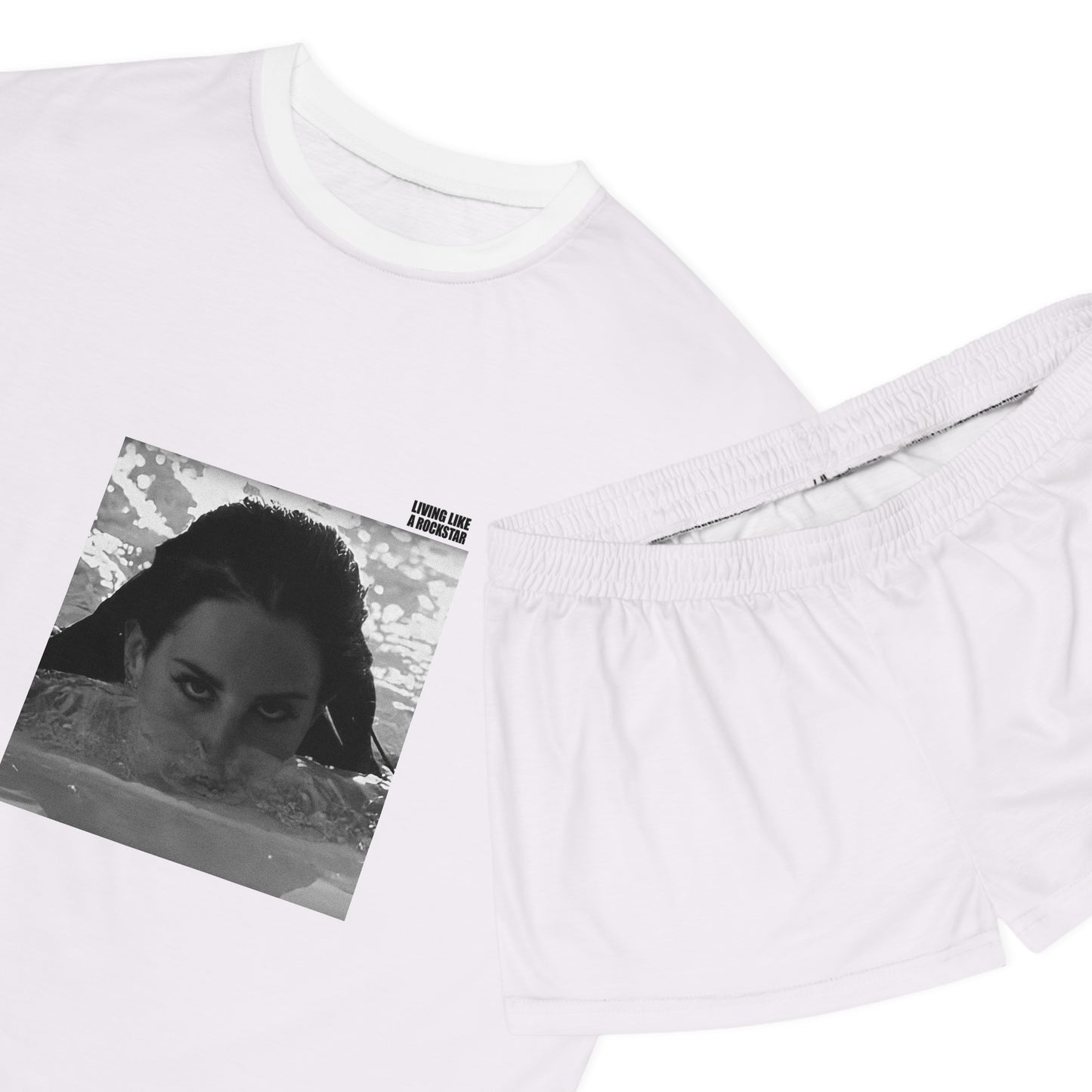 Women's Short Pajama Set - "Living Like a Rockstar"
