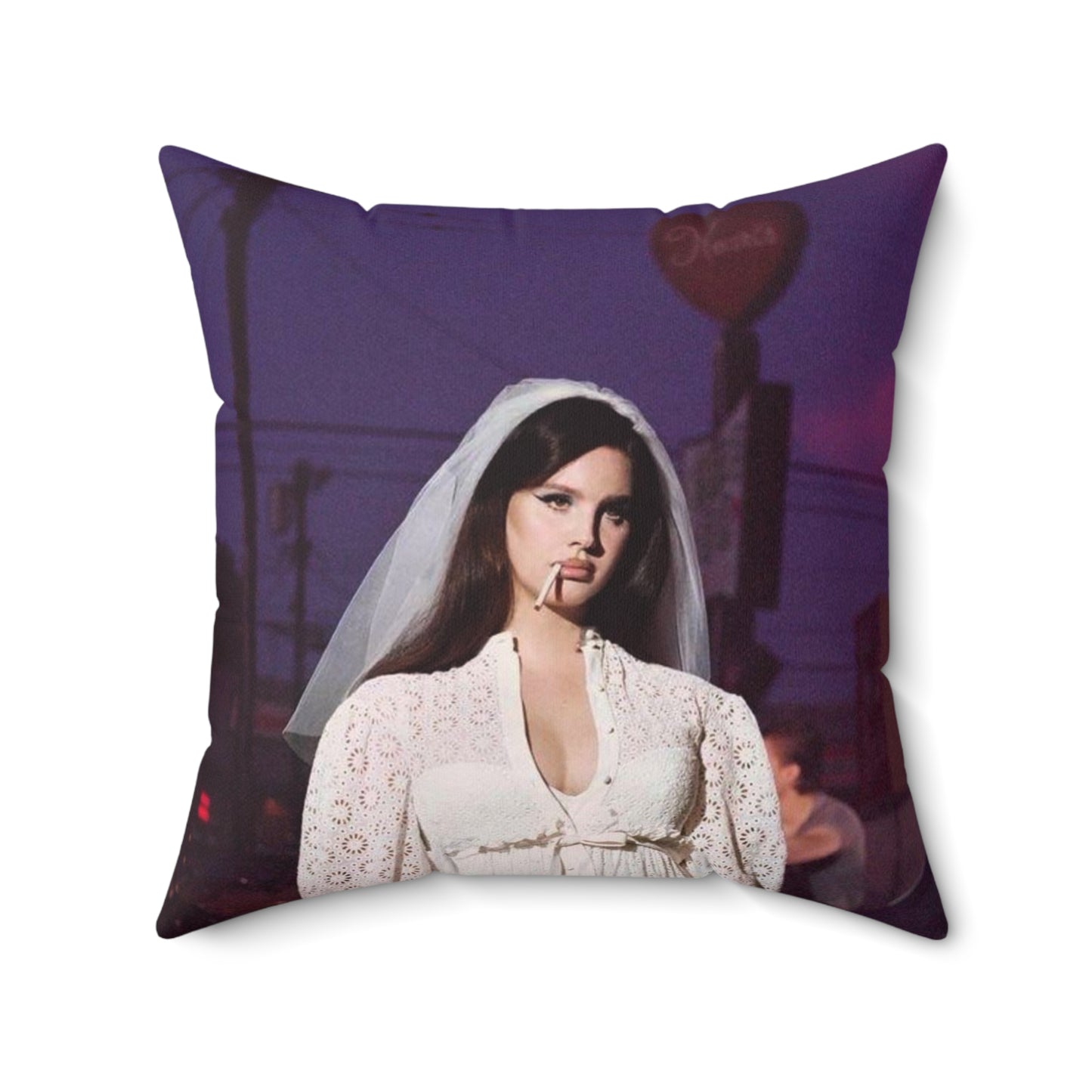 Lana Del Rey Inspired Decorative Pillow - Vintage Bride Design