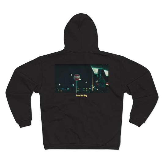 Unisex Hooded Zip Sweatshirt - ‘Lana Del Rey’ Design